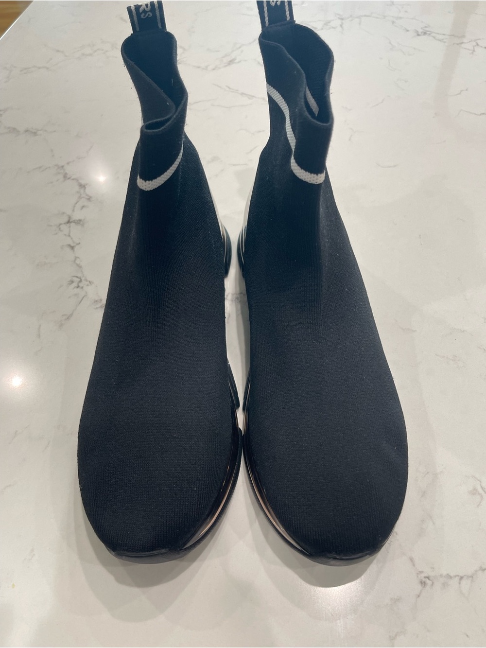 Michael Kors Black Logo-Trim Sock Boots - Picture 8 of 8